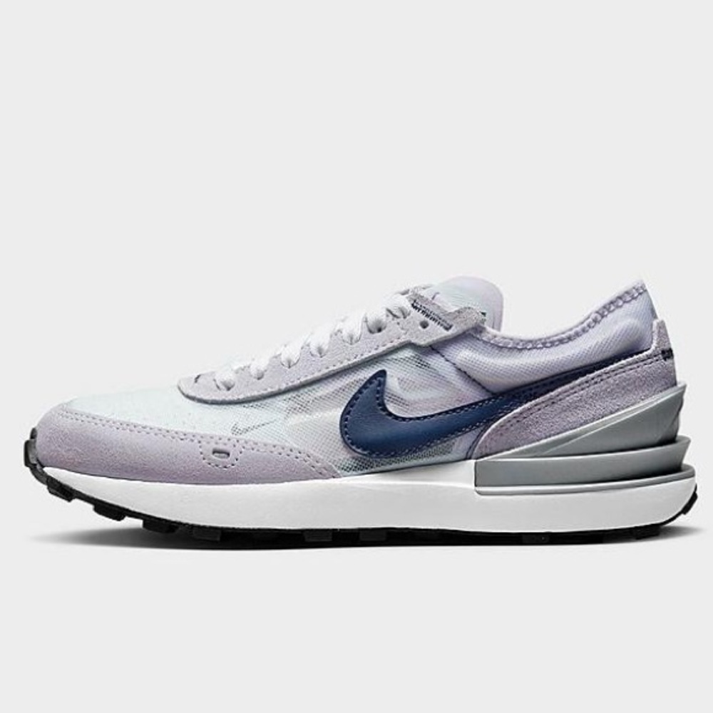 NIKE Waffle One Sneakers- Violet Frost/white. Size 6Y